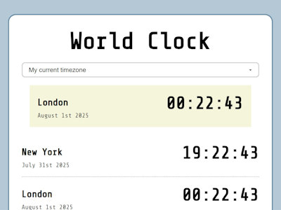 World Clock preview