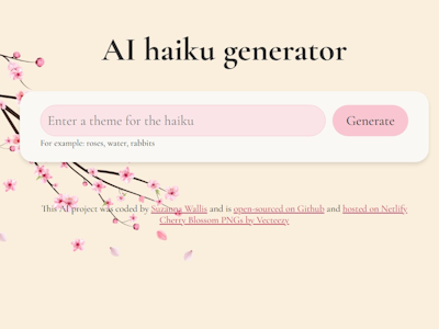 Haiku generator preview